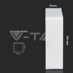 V-TAC VT-4919 18W LED Панел Външен монтаж Premium Квадратен Модул Топло Бяла Светлина