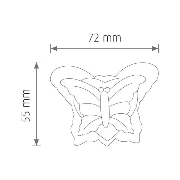 VITO 5200400 Нощна Лампа BUTTERFLY 3xRLED GREEN