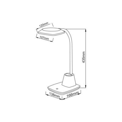 VITO 5301280 ЛЕД Настолна Лампа LEDESK-12 5W 400Lm 6000K Димируема Бяло Синьо