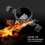 V-TAC VT-5987 Влагозащитена Кутия Черна 3х5-9мм IP66