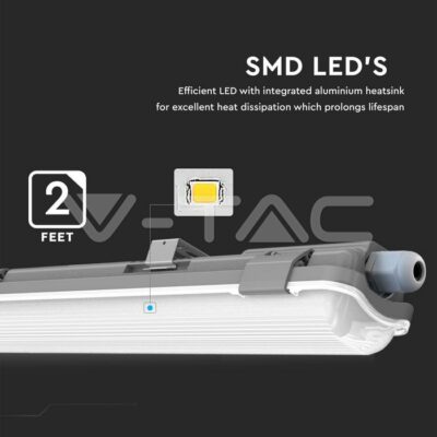 V-TAC VT-6459 LED Водозащитено тяло 120cm 18W 4000K