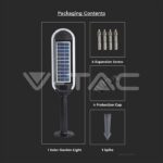 V-TAC VT-6666 5W LED Соларно Градинско Тяло Сензор 3000К