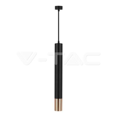 V-TAC VT-6689 1xGU10 Корпус Пендел Черен + Златно D:60x500мм