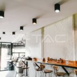 V-TAC VT-6691 Външен Корпус GU10 Кръг Черен
