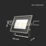 V-TAC VT-6737 20W LED Прожектор Черно Тяло 3000K