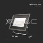 V-TAC VT-6743 30W LED Прожектор Черно Тяло 3000K