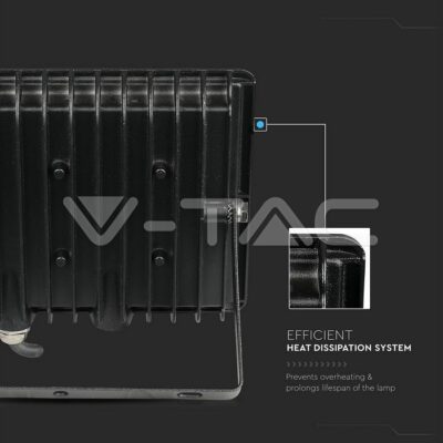 V-TAC VT-6744 30W LED Прожектор SMD F-Series Черно Тяло 4000K