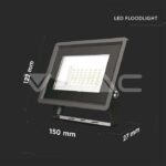 V-TAC VT-6745 30W LED Прожектор SMD F-Series Черно Тяло 6400K