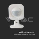 V-TAC VT-6781 Wifi PIR Сензор Черен