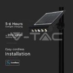 V-TAC VT-6849 8W LED Соларна Стенна Лампа 4000К