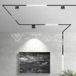 V-TAC VT-6886 10W LED Магнитно Релсово SMART Тяло Черно 3 в 1