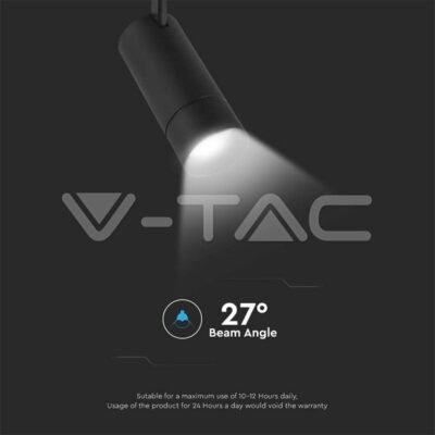 V-TAC VT-6888 8W LED Магнитно Релсово SMART Тяло Черно 3 в 1