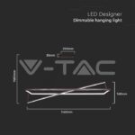 V-TAC VT-6906 LED Осветител 45W Висящ Димиращ Черен 3000К