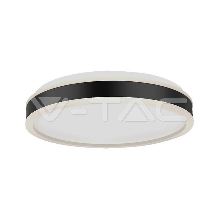 V-TAC VT-6908 LED Осветител 38W Кръг за Таван Черна Рамка 4000K