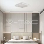 V-TAC VT-6918 LED Осветител 48W Квадрат за Таван Бяла Рамка 4000K Димиращ