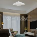 V-TAC VT-6918 LED Осветител 48W Квадрат за Таван Бяла Рамка 4000K Димиращ