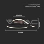 V-TAC VT-6923 LED Осветител 54W Димиращ Черен 4000K Кръг