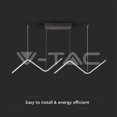 V-TAC VT-6937 LED Осветител 12W Извивки Черен 4000K