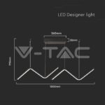 V-TAC VT-6937 LED Осветител 12W Извивки Черен 4000K