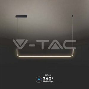 V-TAC VT-6939 LED Осветител 12W Висящ Черен 4000K