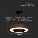 V-TAC VT-6959 LED Осветител 50W Висящ Димиращ 4000K Corten