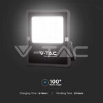 V-TAC VT-6966 12W LED Соларен Прожектор 6400К