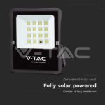 V-TAC VT-6966 12W LED Соларен Прожектор 6400К