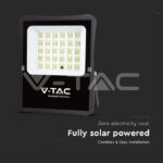 V-TAC VT-6970 20W LED Соларен Прожектор 6400К