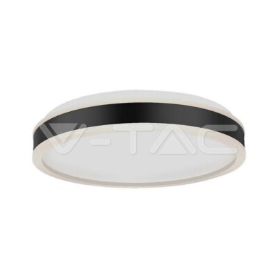 V-TAC VT-6988 LED Осветител 24W Кръг за Таван Черна Рамка 4000K