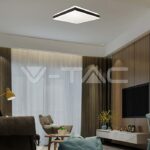 V-TAC VT-6990 LED Осветител 18W Квадрат за Таван Черна Рамка 4000K Димиращ