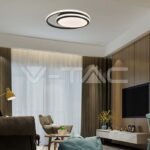 V-TAC VT-6994 LED Осветител 24W Плафон 4000К Черен Двоен Кръг