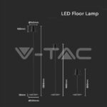 V-TAC VT-7009 4W LED Настолна Лампа Презаредима Бяла Черна IP54