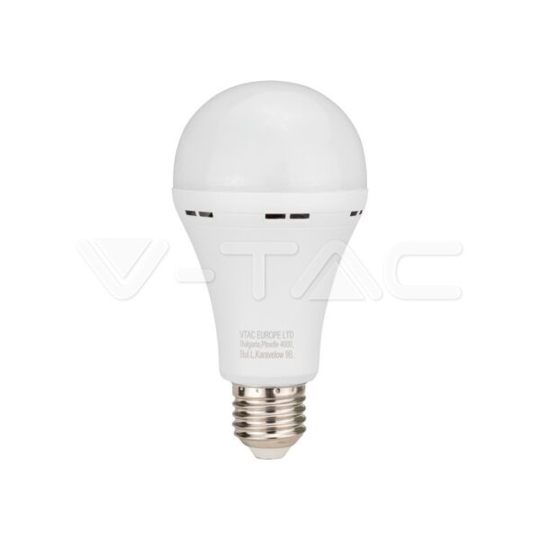 V-TAC VT-7010 LED Крушка 9W E27 A60 Пластик Аварийна 4000К