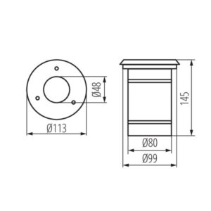 Kanlux 7172 Oprawa najazdowa BERG DL GU10 220V