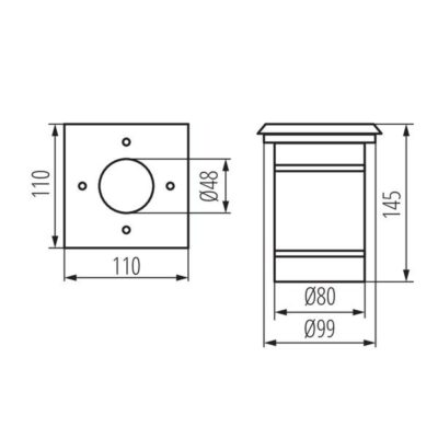 Kanlux 7173 Oprawa najazdowa BERG DL GU10 220V