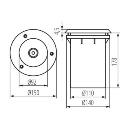 Kanlux 7195 Oprawa najazdowa XARD DL E27 220V