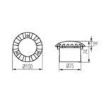 Kanlux 7280 Осветителни тела за вграждане в земята ROGER 220V 1W 6000K-6500K