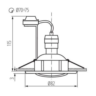 Kanlux 7370 OPRAWA PUNKTOWA TESON GU10 220V IP20