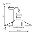 Kanlux 7371 Точково таванно осветително тяло TESON GU10 220V IP20