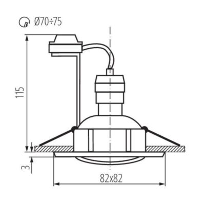 Kanlux 7371 Точково таванно осветително тяло TESON GU10 220V IP20