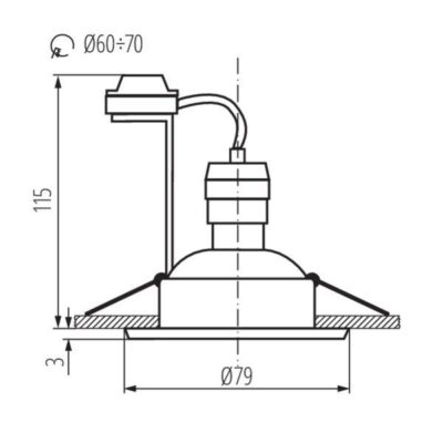 Kanlux 7372 OPRAWA PUNKTOWA TESON GU10 220V IP20