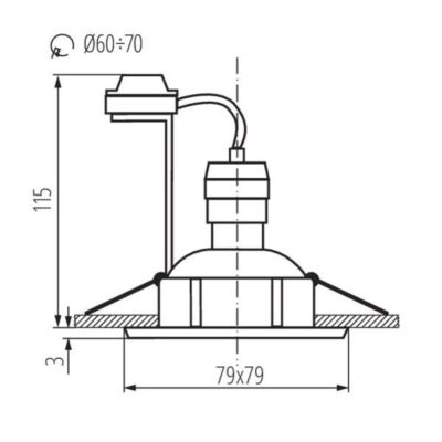 Kanlux 7373 Точково таванно осветително тяло TESON GU10 220V IP20