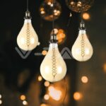 V-TAC VT-7461 LED Крушка 8W Filament E27 А165 Димираща 2000K
