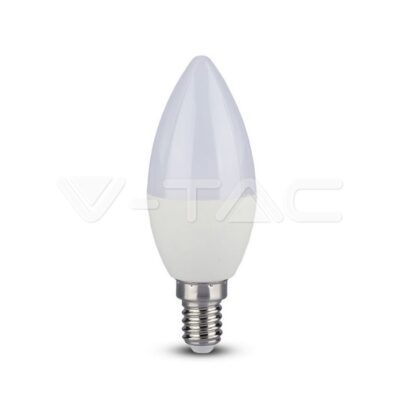 V-TAC VT-7496 LED Крушка 5.5W E14 C37 Кендъл 6400K CRI 95+