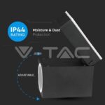 V-TAC VT-7553 Фасадно Тяло за Стена GU10 Регулируемо Една Посока IP44