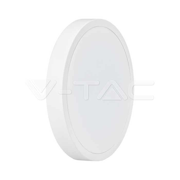 V-TAC VT-7616 18W LED Плафон Кръг Бяла Рамка 4000К IP44