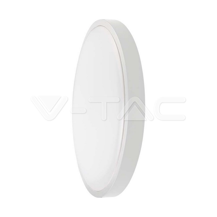 V-TAC VT-7616 18W LED Плафон Кръг Бяла Рамка 4000К IP44