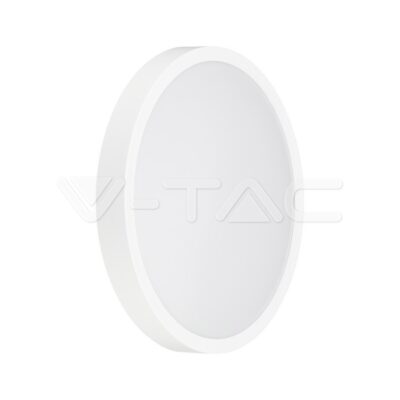 V-TAC VT-76151 18W LED Плафон Кръг Бяла Рамка 3000К IP44