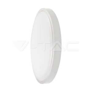 V-TAC VT-76151 18W LED Плафон Кръг Бяла Рамка 3000К IP44