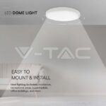 V-TAC VT-76181 24W LED Плафон Кръг Бяла Рамка 3000К IP44